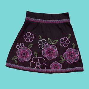 Floral Embroidered Skirt